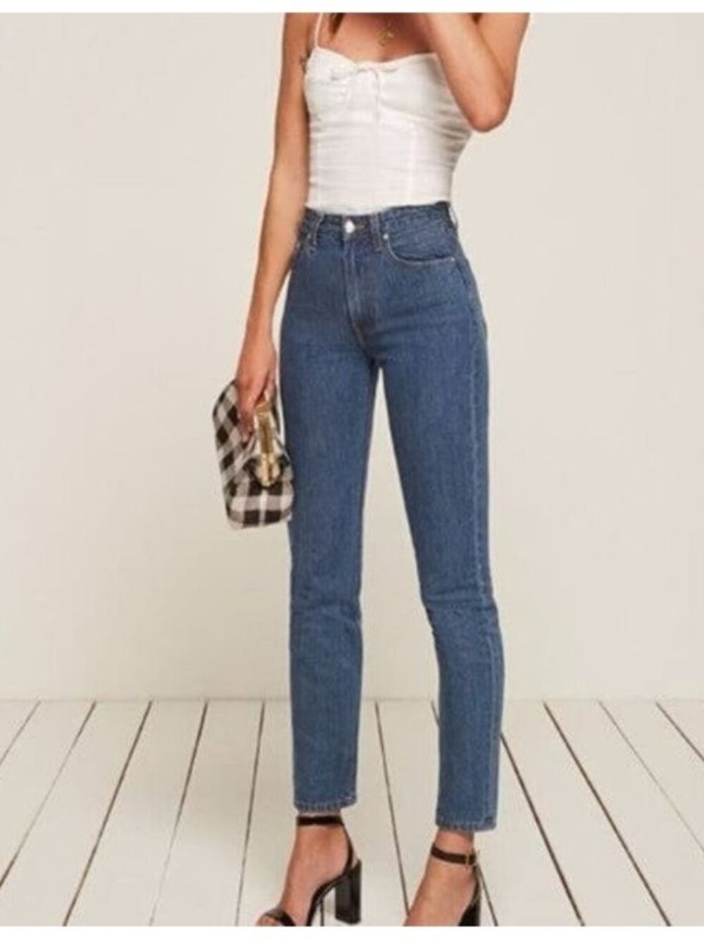 Reformation The Julia High Cigarette Jean in Baltic Size 27